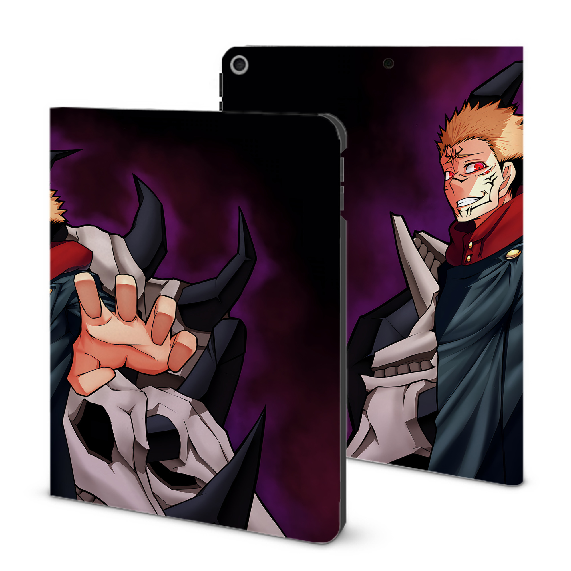 （画像用） 呪術廻戦 Jujutsu Kaisen IPad ケース ブック型 PUレザー TPU 耐衝撃 軽量 薄型 ペン収納なし 全面保護 IPad 各モデル対応